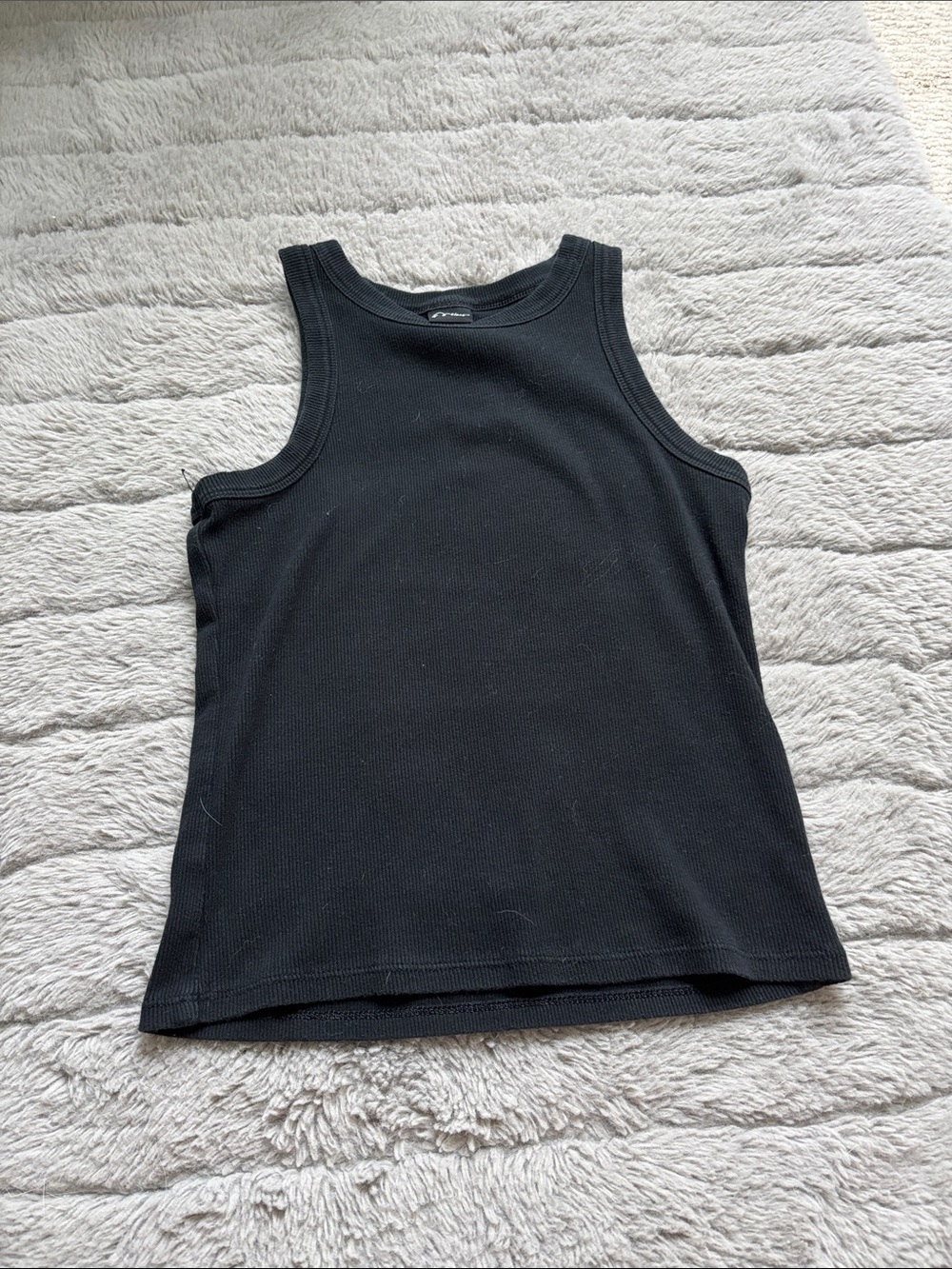 art class Black Ribbed Tank Top